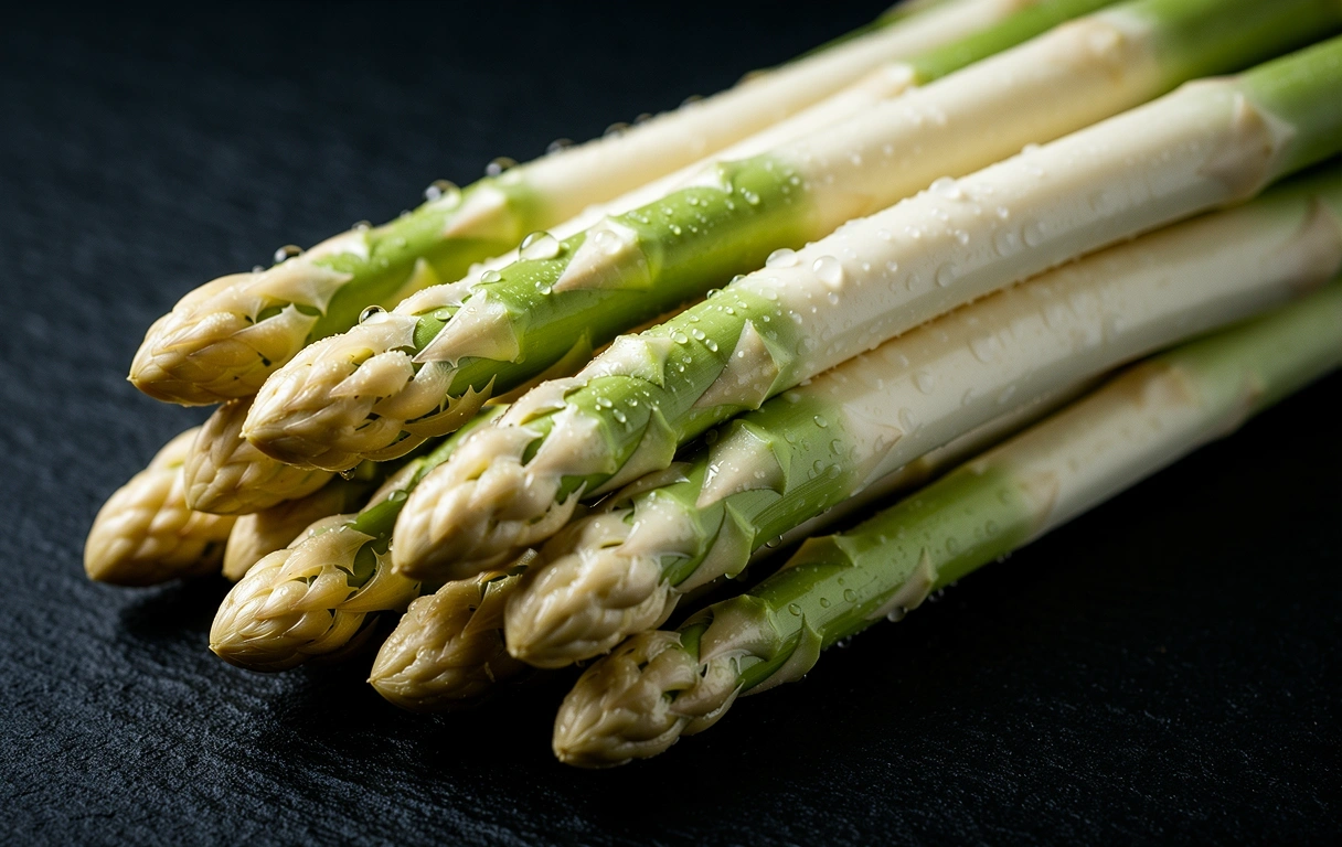 Weißer und grüner Spargel
